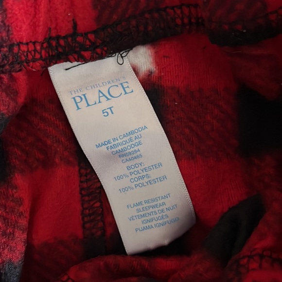 ‘Baby’ Bear  plaid fleece pajama set - Picture 5 of 5